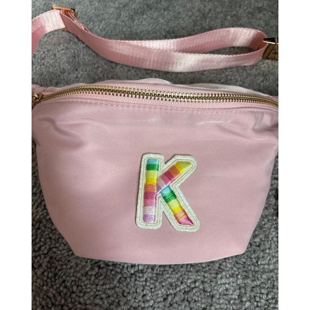 Girls Initial K Belt Bag / Fanny Pack and Wallet Set